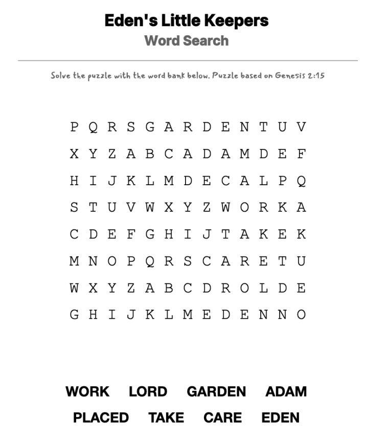 Earth Day Word Search